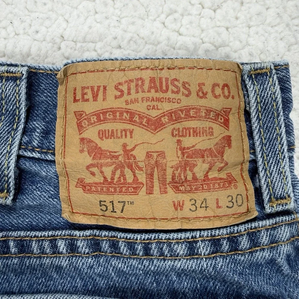 Levi's 517 Bootcut Jeans Men's 34x30 Western Cowboy Streetwear Casual Ranch Y2K